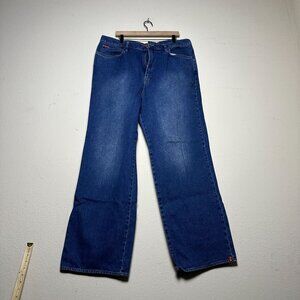 VTG Y2K Ecko Untld Denim Jean Pant Men 38x33 Blue Baggy Bootcut Retro Streetwear